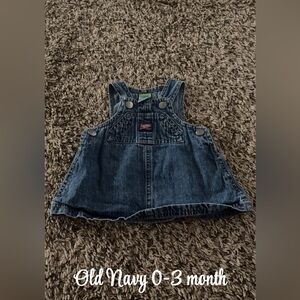 Baby Girl 0-3 month Old Navy Jean Dress